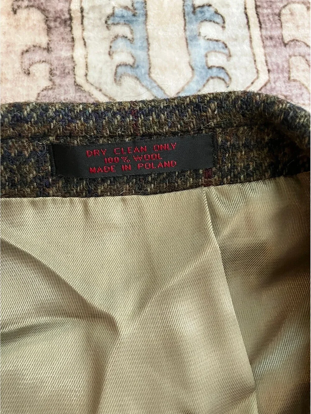 English Manor Mens 42S Brown Tweed Sport Coat Wool Plaid Blazer Two Button